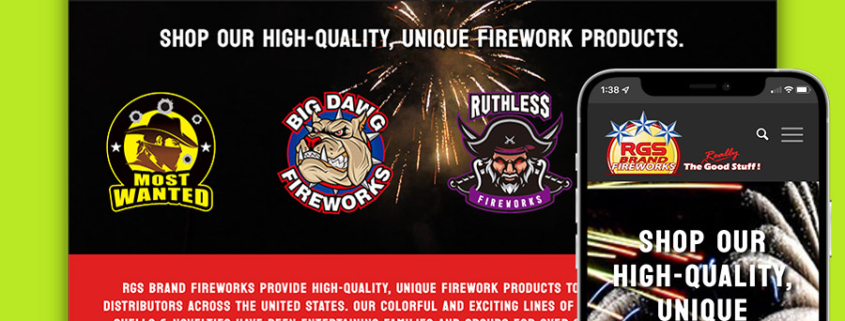 RGS Brand Fireworks Website Design