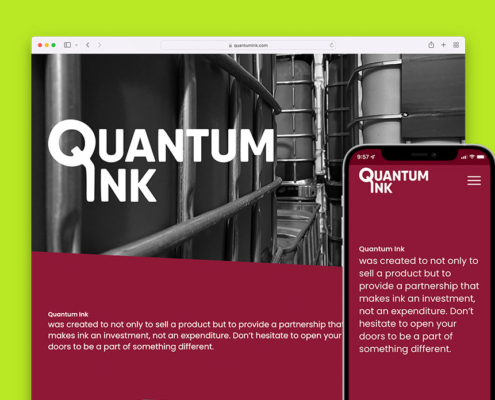 Mockup of Quantum Ink Website