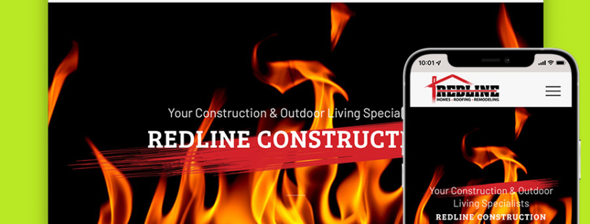 Mockup of Redline Construction Website